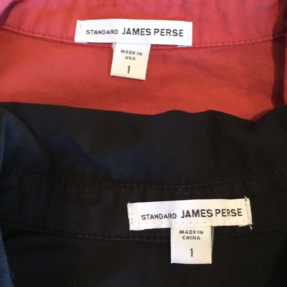 BUNDLE OF FIVE James Perse button down tops size 1 - Picture 2 of 5